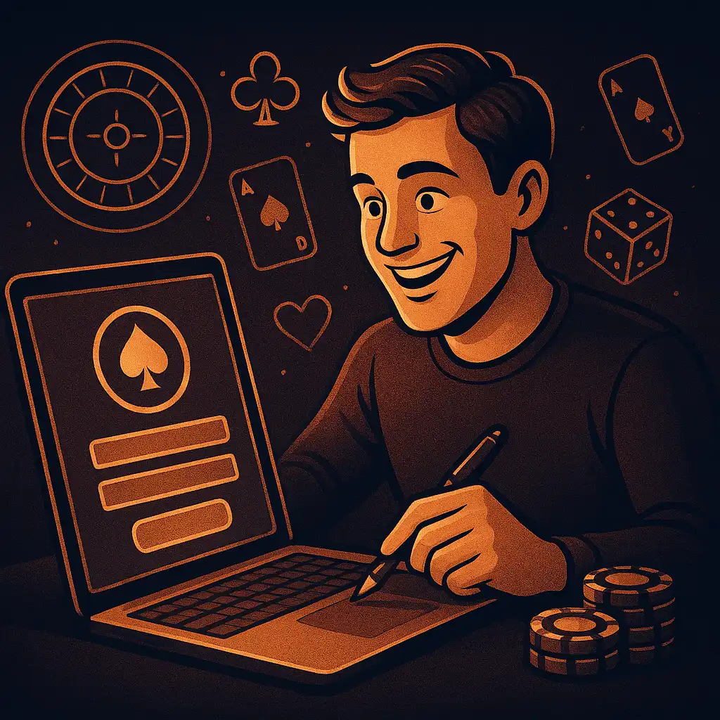 Player creating a Ragnabet account on a laptop